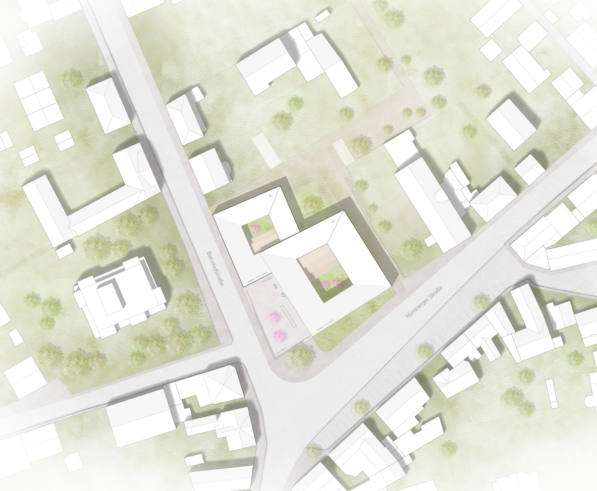 Planungswettbewerb zum Neubau für das Landesamt für Schule und das Prüfungsamt des Bayerischen Staatsministeriums für Unterricht und Kultus in Gunzenhausen - Lageplan Planungswettbewerb zum Neubau für das Landesamt für Schule und das Prüfungsamt des Bayerischen Staatsministeriums für Unterricht und Kultus in Gunzenhausen - Lageplan